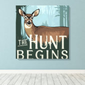 Die Jagd fängt an zu erfassen und die Jagd zu zeig Leinwanddruck (Insitu (Holzboden))