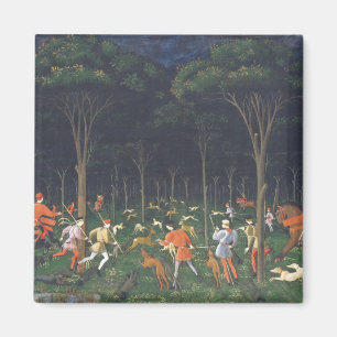 Die Jagd im Wald (von Paolo Uccello) Magnet