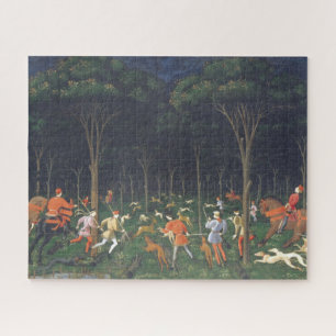 Die Jagd im Wald (von Paolo Uccello) Puzzle
