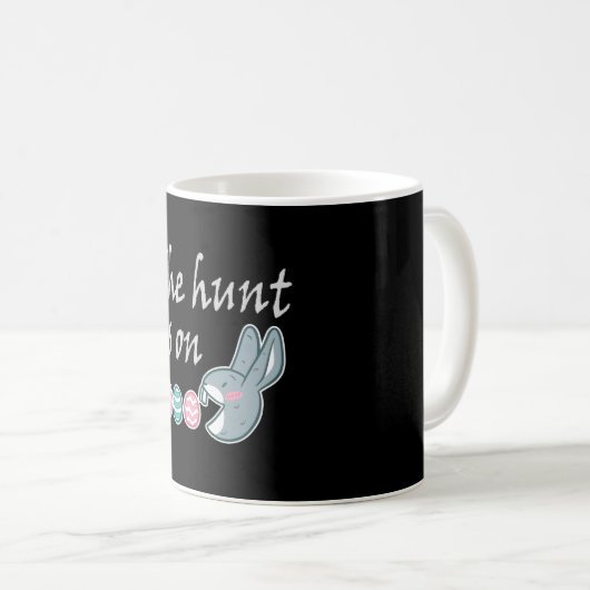 Die Jagd ist auf der Easter-Kaninchen-Jagd Kaffeetasse (VorderseiteRechts)