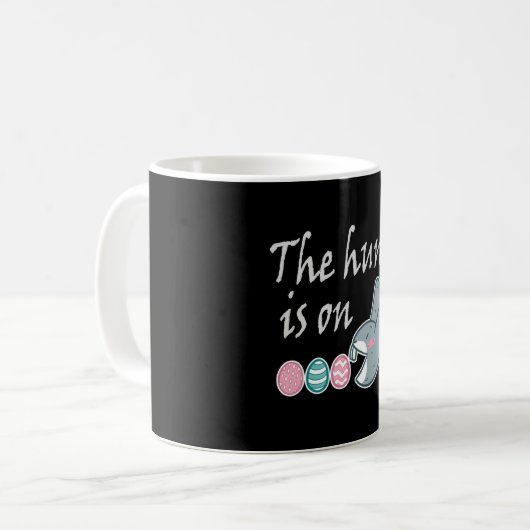 Die Jagd ist auf der Easter-Kaninchen-Jagd Kaffeetasse (Vorderseite Links)