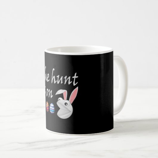 Die Jagd ist auf der Easter-Kaninchen-Jagd Kaffeetasse (VorderseiteRechts)