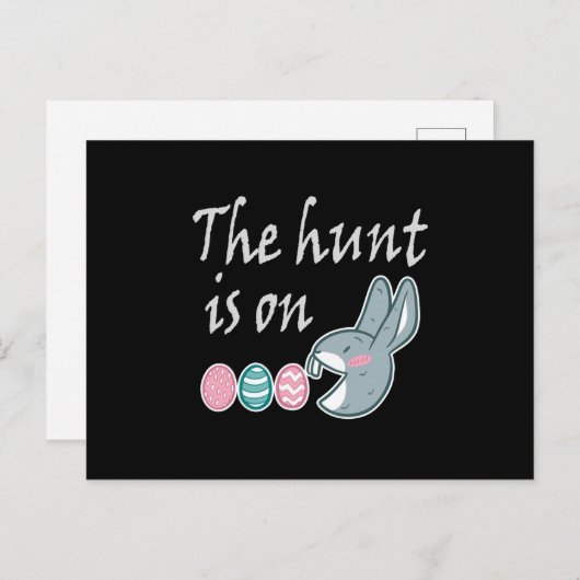 Die Jagd ist auf der Easter-Kaninchen-Jagd Postkarte (Vorne/Hinten)