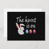Die Jagd ist auf der Easter-Kaninchen-Jagd Postkarte (Vorne/Hinten)