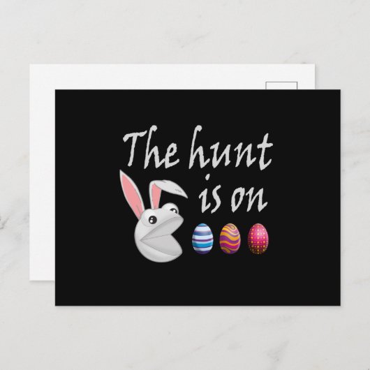 Die Jagd ist auf der Easter-Kaninchen-Jagd Postkarte (Vorne/Hinten)