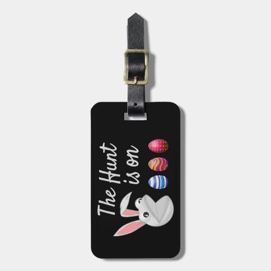 Die Jagd ist auf der Ostersonnigen Eggenjagd Gepäckanhänger (Vorderseite vertikal)