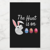 Die Jagd ist auf der Ostersonnigen Eggenjagd Lebensmitteletikett (Einzelnes Label)