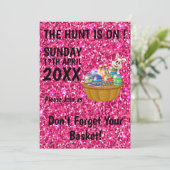 Die Jagd ist auf, Ostereisjagd, lustiges Geschenk Einladung (Stehend Vorderseite)