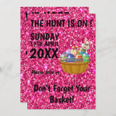 Die Jagd ist auf, Ostereisjagd, lustiges Geschenk Einladung (Vorne/Hinten)