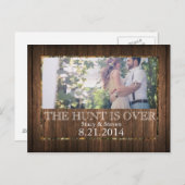 Die Jagd ist Save the Date auf der Postkarte Hochz (Vorne/Hinten)