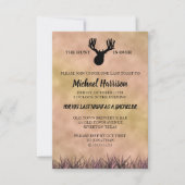 Die Jagd ist über Bachelor Party Einladung (Vorderseite)