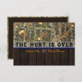 Die Jagd ist über Camouflage-hölzerner Einladung (Vorne/Hinten)