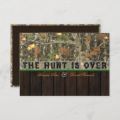 Die Jagd ist über Camouflage-hölzerner Einladung (Vorne/Hinten)