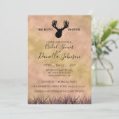 Die Jagd ist über dem Hochzeitstag Brautparty Einladung (Stehend Vorderseite)