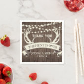 Die Jagd ist über den rustikalen Abend von Barnwoo Serviette (Beispiel)