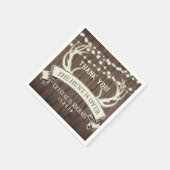 Die Jagd ist über den rustikalen Abend von Barnwoo Serviette (Ecke)