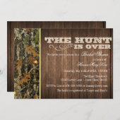 Die Jagd ist über die Brautdusche Einladung (Vorne/Hinten)