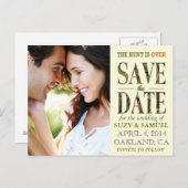 Die Jagd ist über die Camouflage Ankündigung Datum (Vorne/Hinten)