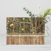 Die Jagd ist über die Einladung zum Hochzeitsfeier (Stehend Vorderseite)