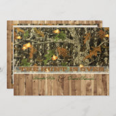 Die Jagd ist über die Einladung zum Hochzeitsfeier (Vorne/Hinten)