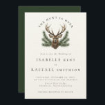 Die Jagd ist über die elegante Antler Hirsch Stag  Einladung<br><div class="desc">Die Jagd ist über die elegante Antler Hirsch Stag Kopf Hochzeitsvorlage</div>