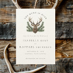 Die Jagd ist über die elegante Antler Hirsch Stag  Save The Date<br><div class="desc">Die Jagd ist über den eleganten Antler Hirsch Leiter Hochzeit Speichern Sie das Datum Einladung Vorlage</div>