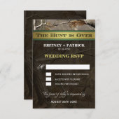 Die Jagd ist über die Jagd Camouflage Hochzeitskar RSVP Karte (Vorne/Hinten)