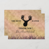 Die Jagd ist über die Jagdhochzeit Dankeskarte (Vorne/Hinten)