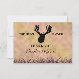 Die Jagd ist über die Jagdhochzeit Dankeskarte