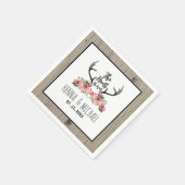 Die Jagd ist über die rustikale Antler Barnwood Bl Serviette (Ecke)