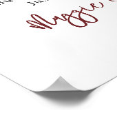 Die Jagd ist über die rustikale Antler Burgund Blu Poster (Ecke)