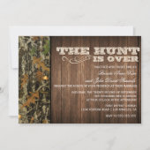 Die Jagd ist über Hochzeits-Einladung Einladung (Vorderseite)