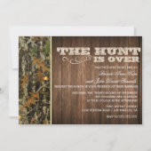 Die Jagd ist über Hochzeitsreise Einladung (Vorderseite)