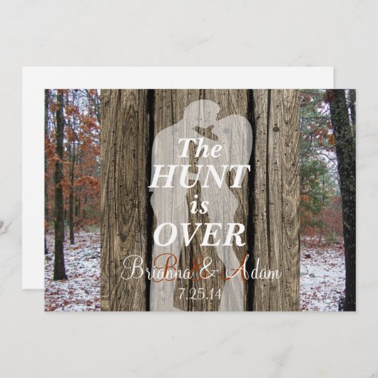 Die Jagd ist über Jagd-Thema-Hochzeit einladen Einladung (Vorne/Hinten)