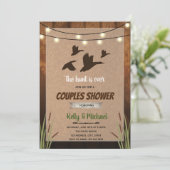 Die Jagd ist über Paare Dusche Einladung (Stehend Vorderseite)