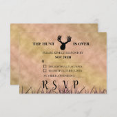 Die Jagd ist über rustikal RSVP Karte (Vorne/Hinten)