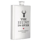 Die Jagd ist über rustikale Hochzeit Flachmann (Rechts)