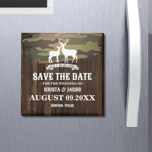 Die Jagd ist über Western Hochzeit speichern das D Magnet