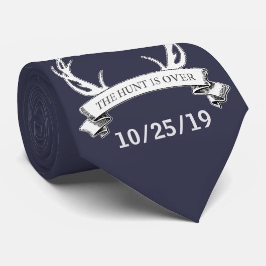 "Die Jagd ist vorbei" benutzerdefinierte Farbe rus Krawatte (Gerollt)
