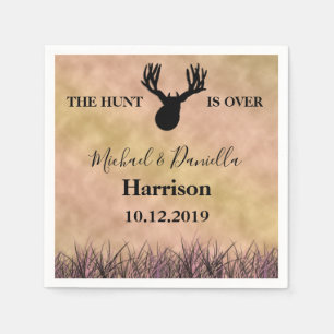 Die Jagd ist vorbei Hochzeit Serviette