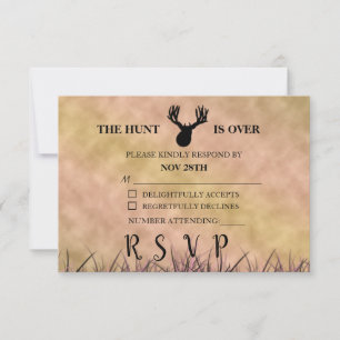 Die Jagd ist Vorbei Rustikal RSVP Karte