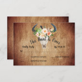 "Die Jagd ist vorbei" Rustikale Antelope UAWG Einladung (Vorne/Hinten)