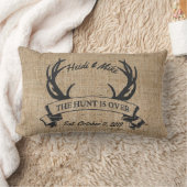 "Die Jagd ist vorbei" Rustikale, antike Hochzeit Lendenkissen (Decke)