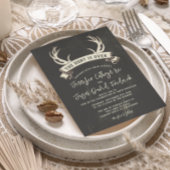 "Die Jagd ist vorbei" Rustikale Chalkboard-Hochzei Einladung