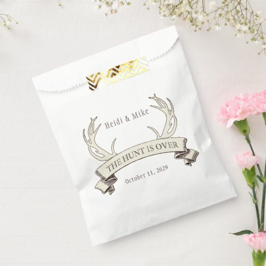 "Die Jagd ist vorbei" Rustikale Hochzeit Geschenktütchen (Versiegelt)