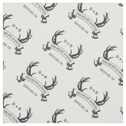 "Die Jagd ist vorbei" rustikales Hochzeitsgeschenk Stoff (Muster)