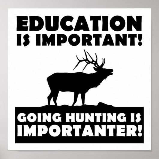 Die Jagd ist wichtig für das lustige Poster (Vorne)