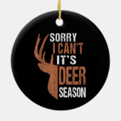 Die Jagd tut ihrer Hirschsaison lustigen Jäger Vat Keramik Ornament (Hinten)