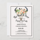 Die Jagd über die Rustikal Boho floral Engagement  Einladung (Vorderseite)