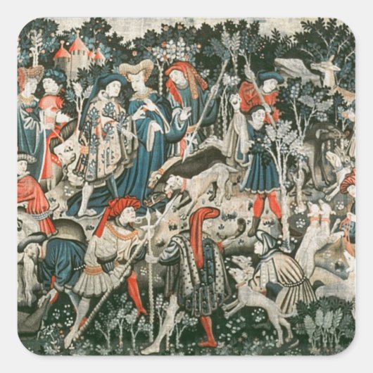 Die Jagdbücher von Devonshire Quadratischer Aufkleber (Vorderseite)